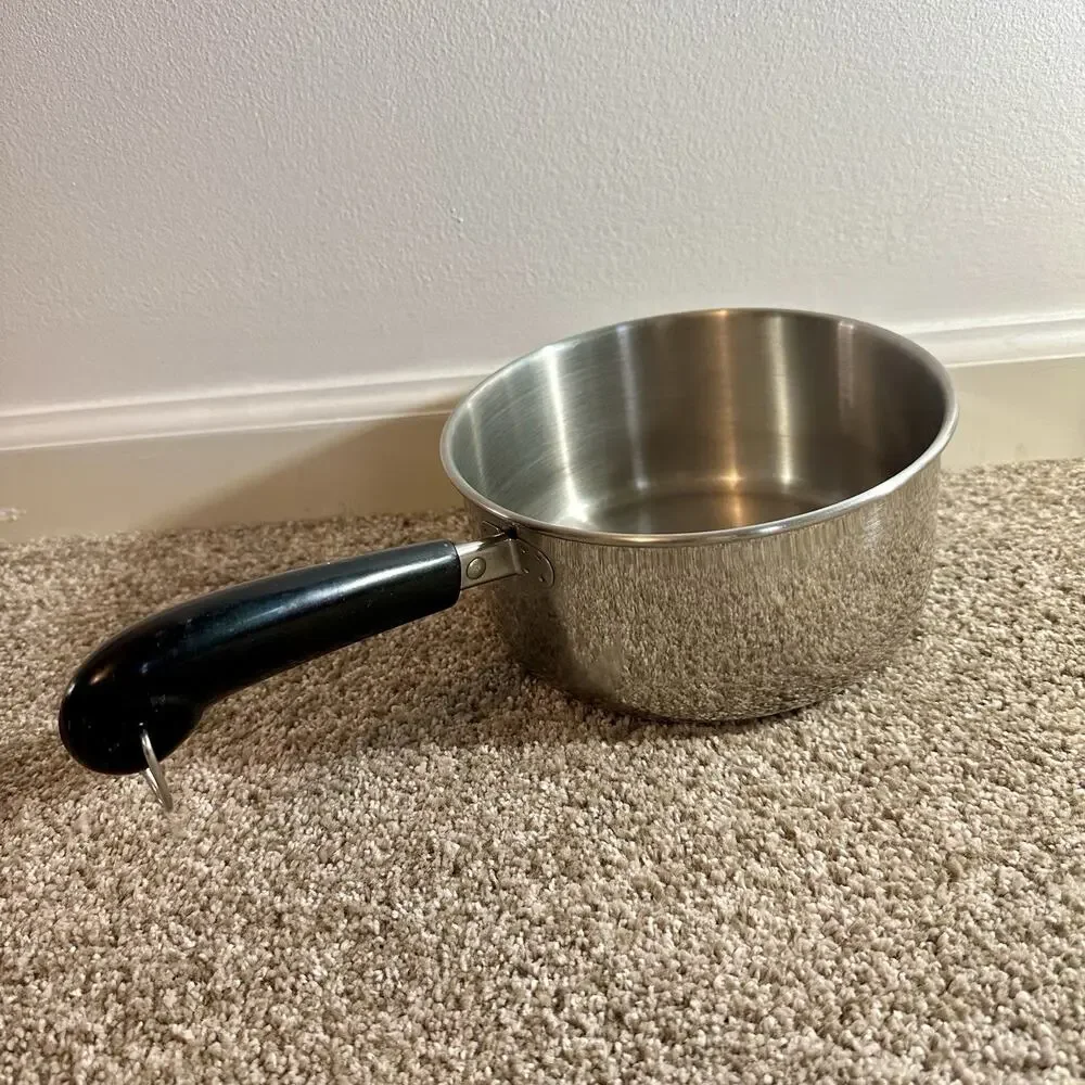 Vintage Revere Ware 2 Qt Sauce Pan Stainless Steel No Kid